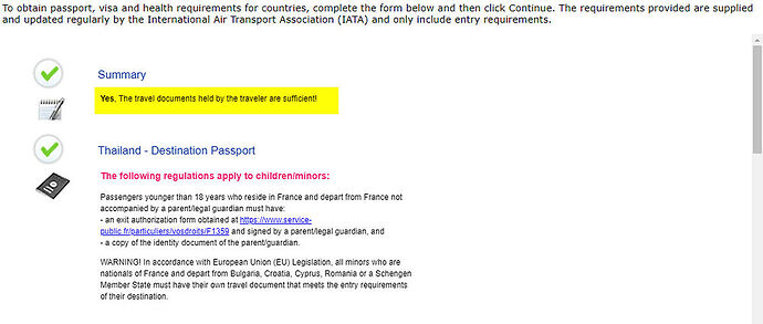Timatic : ok pour Passeport valable moins de 6 mois - H@rd
