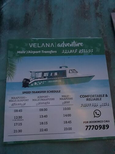 Re: Transport ferry Malé-Maasfushi - Travel-Advisor