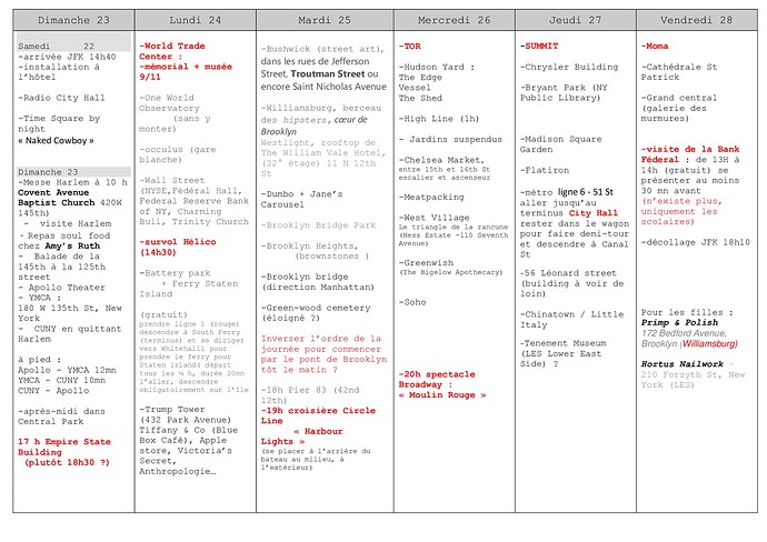 1.Mon planning NYC