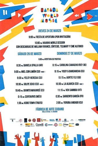 un semaine musicale....Havana World Music - viajecuba2016