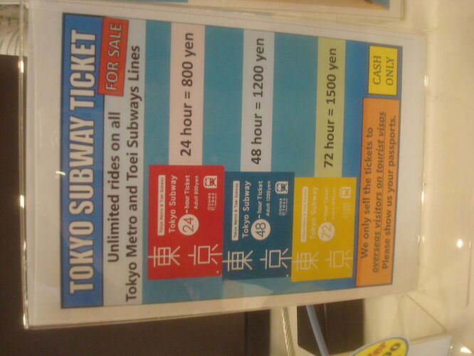 Re: Pass metro à Tokyo - Bule