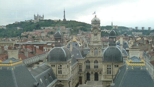 Vue des toits de Lyon