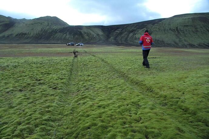 Illegal off road driving in Iceland