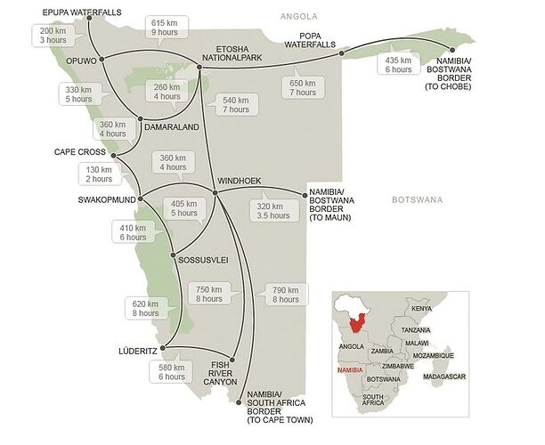Re: Itinéraire et temps de trajets Afrique du Sud et Sud Namibie - ephemere