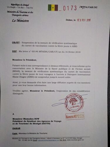 Re: fievre jaune obligatoire - Jeandutouch Re: fievre jaune obligatoire - Jeandutouch
