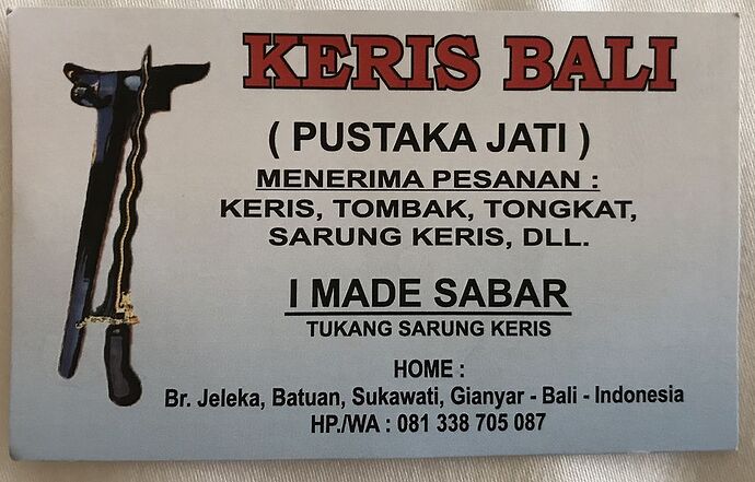 Re: Kriss à Yogyakarta - Christian-Moulart