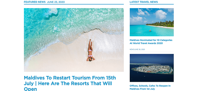 Maldives réouverture des frontières - 15 Juillet 2020  - Maldives Tourism - Resorts - Philomaldives Ex guide Safaris