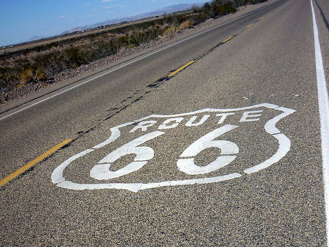 Re: Route 66 au mois de septembre 2018 : trouver une partie de la route avec le signe 66 - cdcitytour