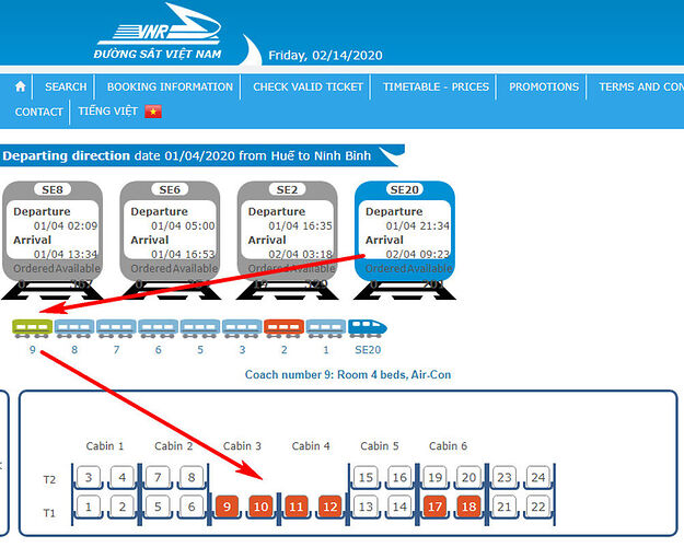 Re: Train couchette de Hué à Ninh Binh avec cabine à deux couchettes ? - H@rd