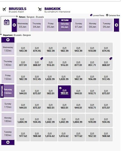 Re: vol Bruxelles - Phuket - CNX