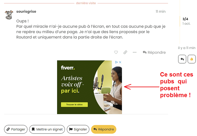 Publicités Nouveau Forum