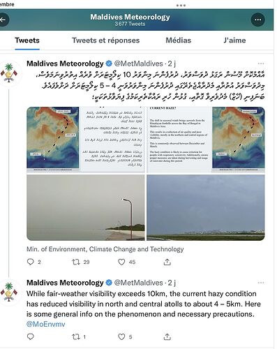Re: Maldives Meteorology @MetMaldives - Marie Noëlle 87