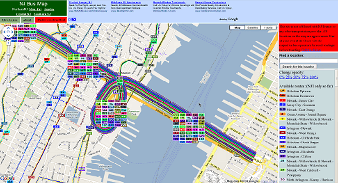 Les bus du NJT vers Port Authority - sourisgrise