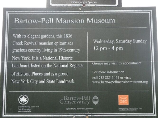 Pelham Bay Park : Bartow-Pell Mansion Museum - sourisgrise