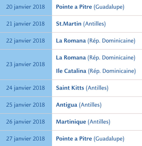 Croisière Perles des Caraïbes janvier 2018 - Asta54 Croisière Perles des Caraïbes janvier 2018 - Asta54