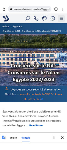 Re: Conseils - Croisières sur le Nil 4j / 3 nuits - Tchiptchip