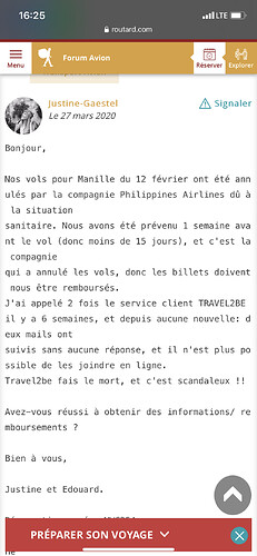 Re: Travelgenio et report suite coronavirus - Raity_serial_voyageur