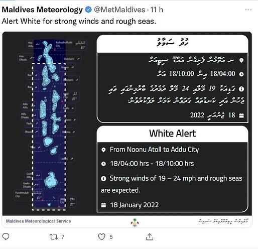 Re: Maldives Meteorology @MetMaldives - Marie Noëlle 87