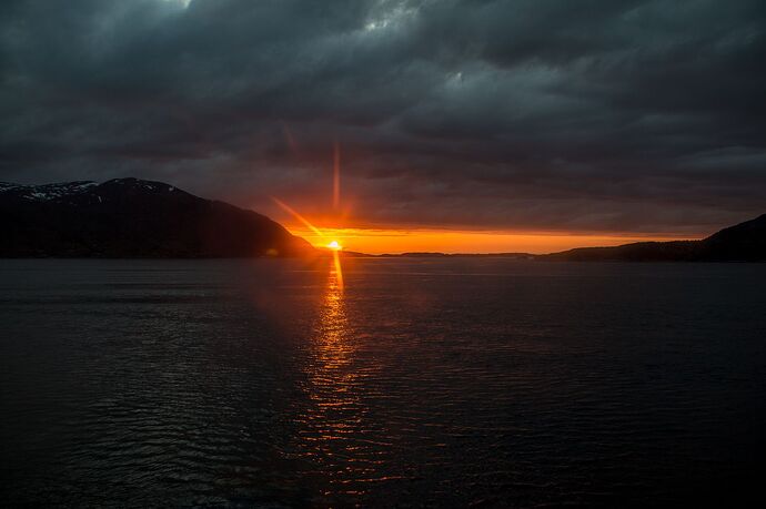 Notre dernier coucher de soleil Norvégien