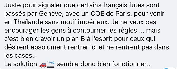 Re: Interdiction de voyage et Thaïlande - bipbip2021