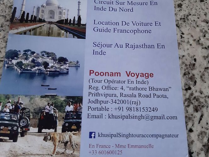 Re: Guide francophone en Inde: Khusipal Singh / Poonam Car Rental - nghaber
