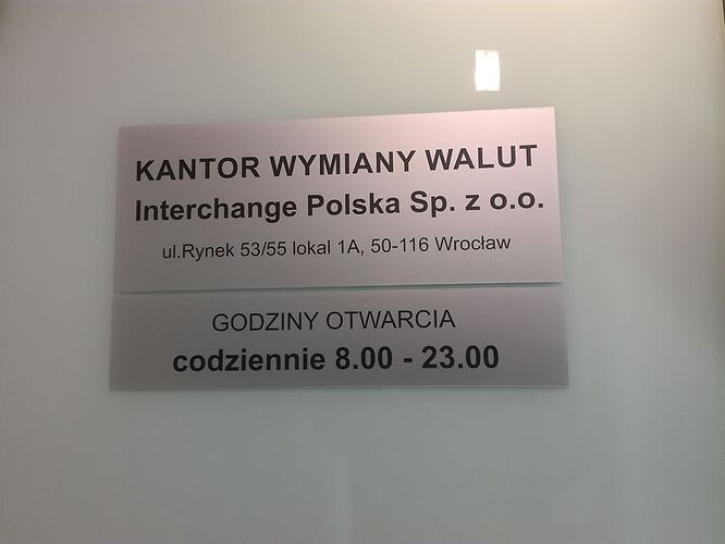 Bureau de change à Wroclaw - Fred52