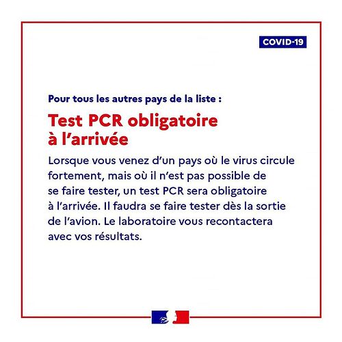 La France a établi une liste de 16 pays où le virus circule très fortement - France-Rio