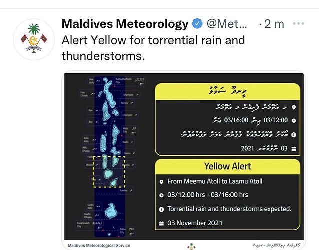 Re: Maldives Meteorology @MetMaldives - Marie Noëlle 87