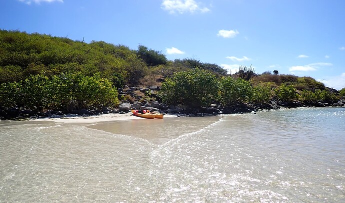 Nos kayaks en escale à Little Key
