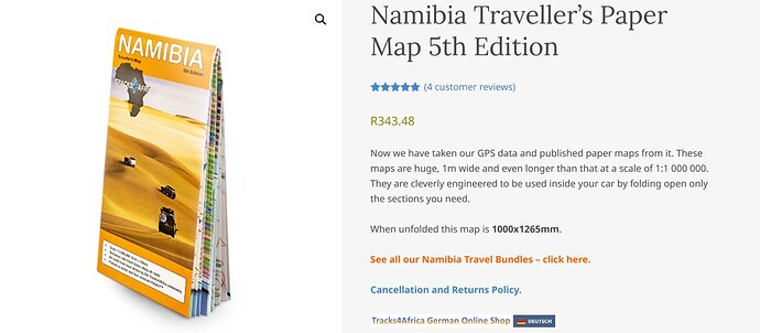 CARTE NAMIBIE