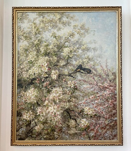 Galerie nationale des beaux-arts : Hirondelles parmi les branches de pommiers en fleurs, Wisinger-Florian, 1893