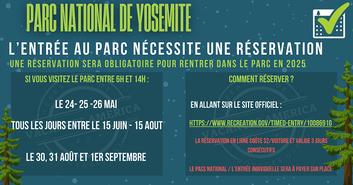 Réservation obligatoire pour Yosemite
