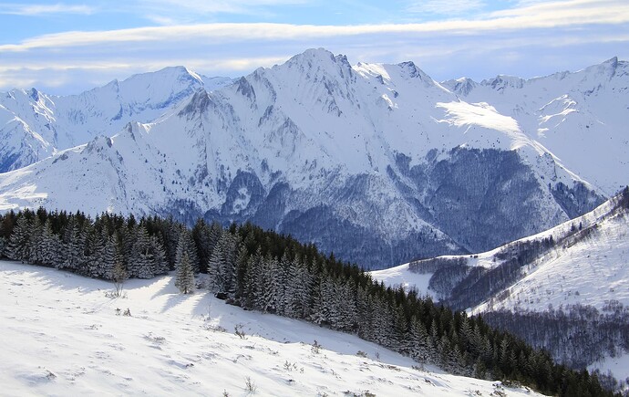 Depuis les pistes de ski de fond du Soulor