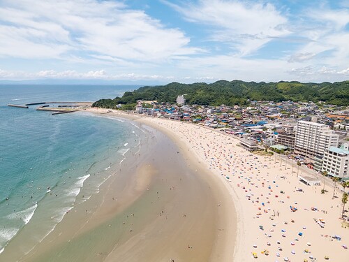 千鳥ヶ浜海水浴上空➁