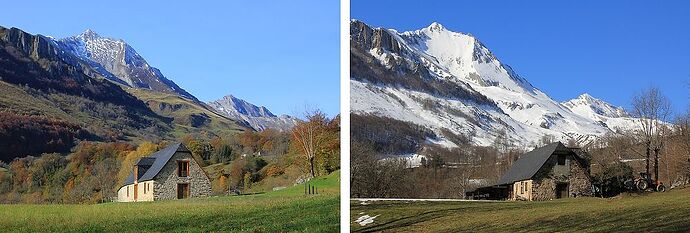 Dans les Hautes Pyrénées, teintes d'automne et blancheur hivernale - jem