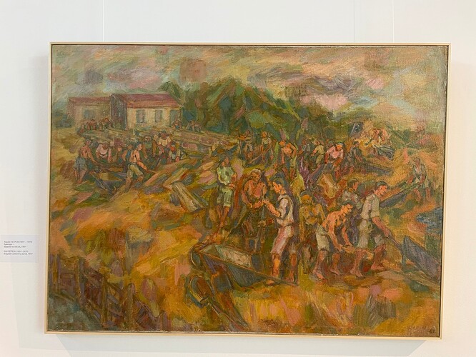 Musée de l'art lors de la période socialiste : Brigade collectant du sable, Petrov, 1947