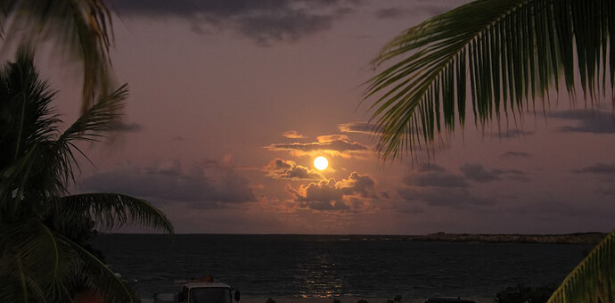 Clair de lune sur la mer