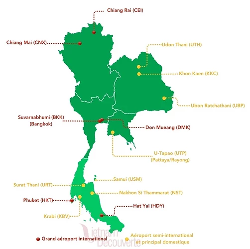 Carte aeroport Thailande 1