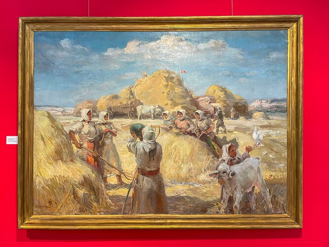 Musée de l'art lors de la période socialiste : Travail pour la Patrie, Uzunov, 1952