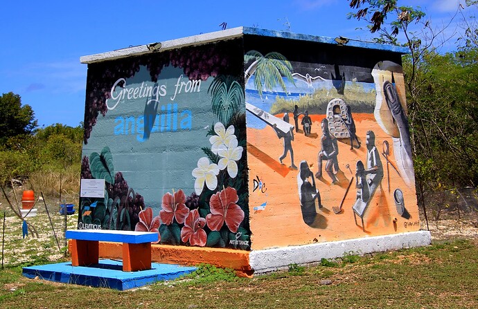 Une fresque ... en bleu et orange