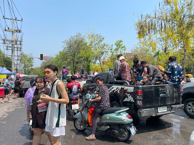 Les rues durant Songkran