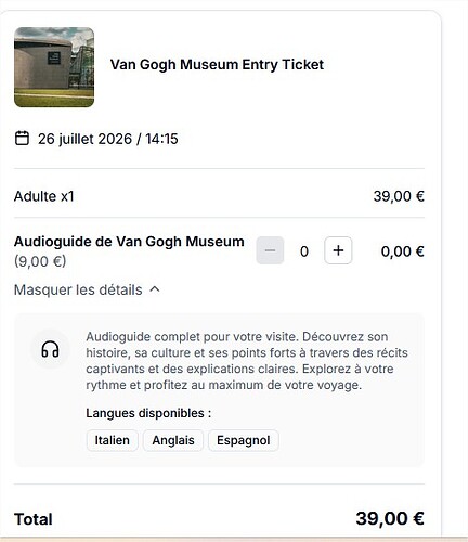 Musée Van Gogh réservation site