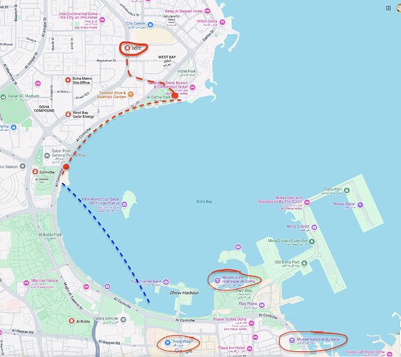 Doha Plan Corniche légende
