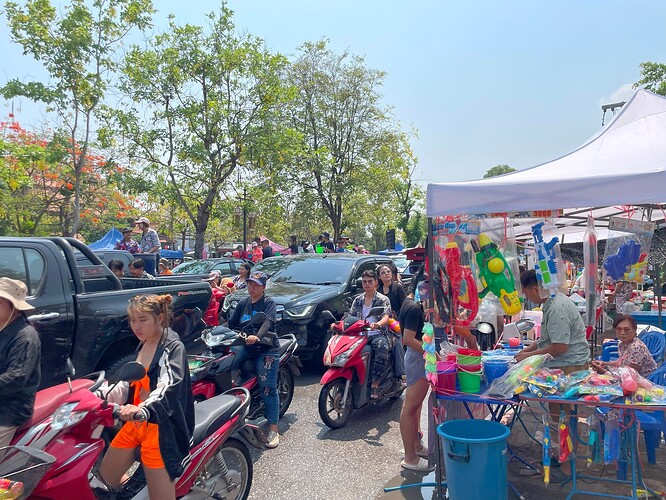 Les rues durant Songkran