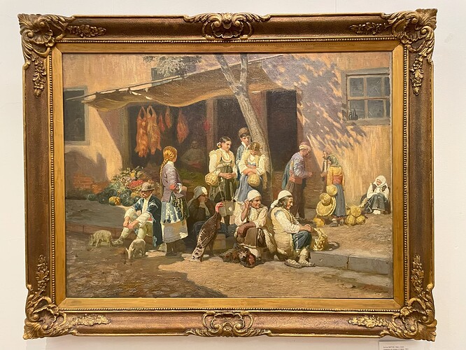 Galerie nationale des beaux-arts : Paysans sur un marché à Sofia, Mitov, 1903