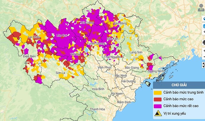 Carte inondations et glissements de terrain après typhon Yagi - 2024 0909 15h (1)