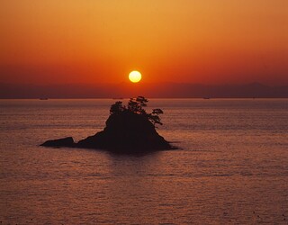 篠島夕日