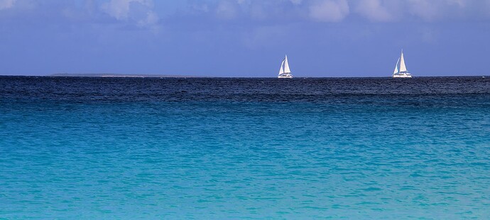 Meads beach l'horizon marin