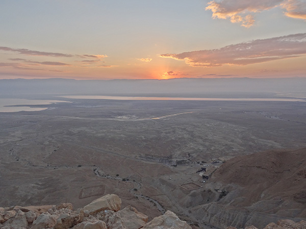 La mer Morte et les montagnes de Jordanie de la forteresse de Massada - Marie-Ed