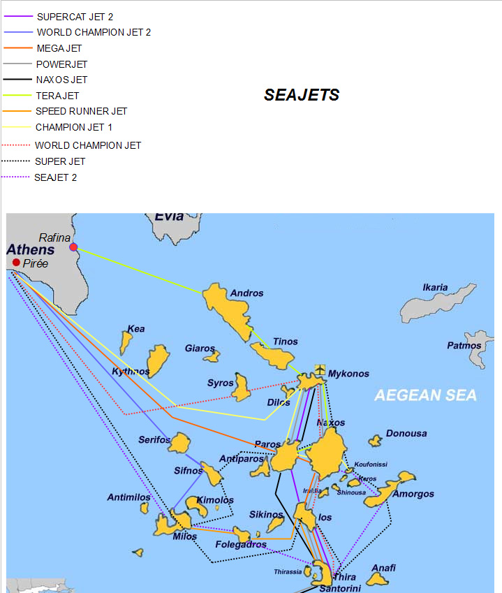 FERRIES CYCLADES SEAJETS ONLY